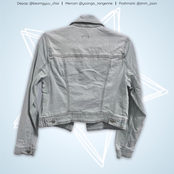 Light blue cropped denim jacket - Picture 2 of 4